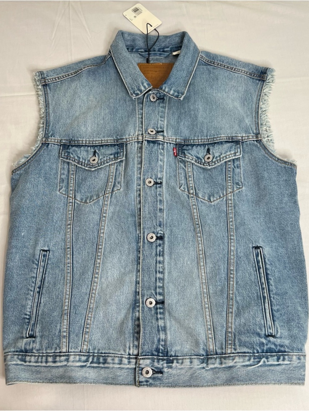 Levis Premium Mens Relaxed Fit Denim Vest Size M New